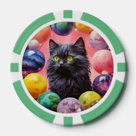 Lucky Poker Chips for Cat Lovers ポーカーチップ