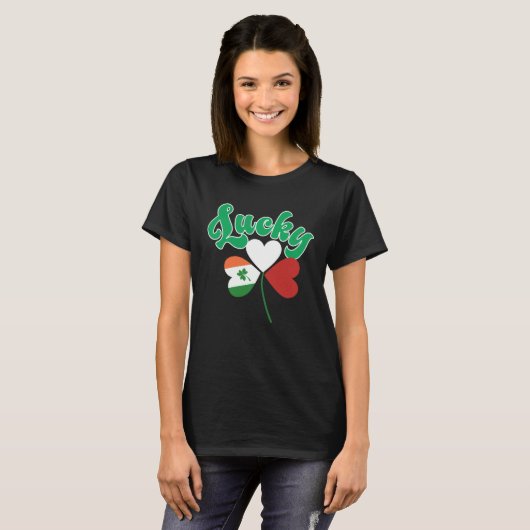 Lucky Polish Irish shamrock Saint Patricks Day  1 Tシャツ (正面フル)