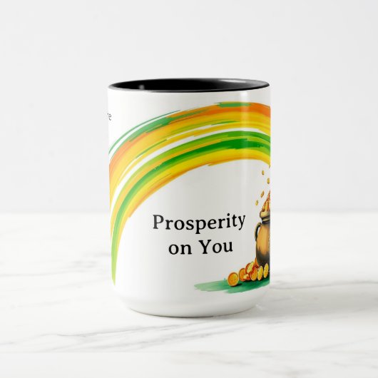 Lucky Pot of Gold Coins St. Patrick's Day マグカップ (中央)