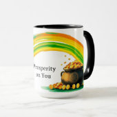 Lucky Pot of Gold Coins St. Patrick's Day マグカップ (正面右)