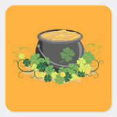 Lucky Pot of Gold St. Patrick’s Day スクエアシール (正面)