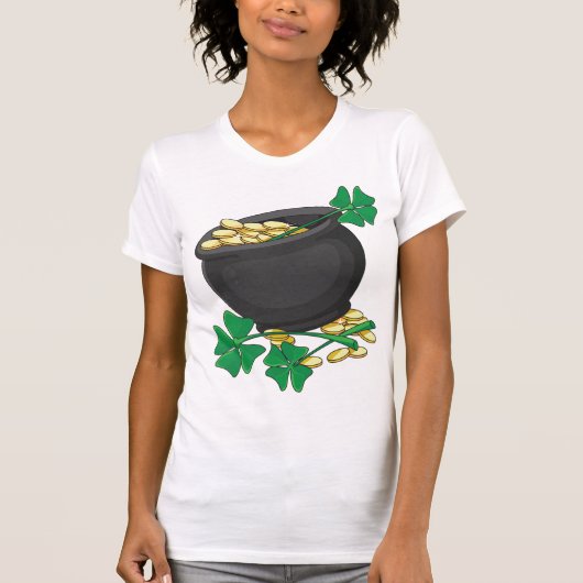 Lucky Pot of Gold Womens T-Shirt Tシャツ (正面)