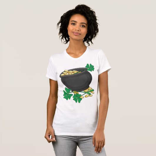 Lucky Pot of Gold Womens T-Shirt Tシャツ (正面フル)