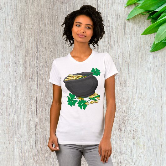 Lucky Pot of Gold Womens T-Shirt Tシャツ
