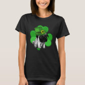 Lucky Pug St Patrick Shamrock C  Dog Dad Mom Boy G Tシャツ (正面)
