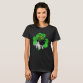Lucky Pug St Patrick Shamrock C  Dog Dad Mom Boy G Tシャツ (正面フル)