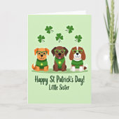 Lucky Pups Happy St Patricks Card カード (正面)