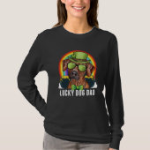 Lucky Rhodesian Ridgeback Dog Dad St Patricks Day Tシャツ (正面)
