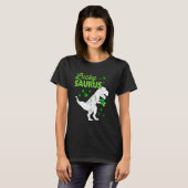 Lucky Saurus dinosaur t-rex for St Patricks day ki Tシャツ (正面フル)
