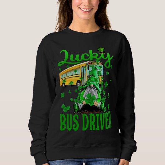 Lucky School Bus Driver St Patrick's Day Saint Pad スウェットシャツ (正面)