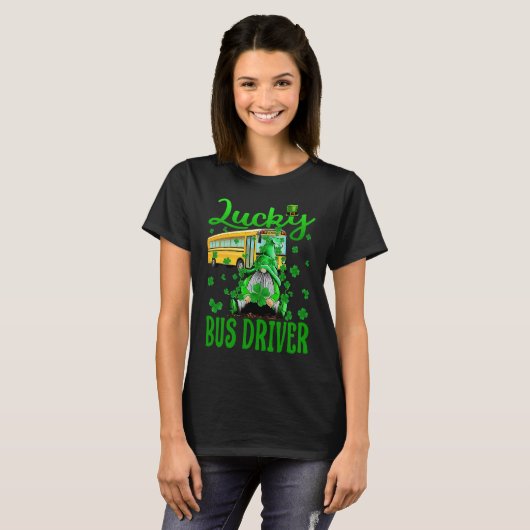 Lucky School Bus Driver St Patrick's Day Saint Pad Tシャツ (正面フル)