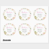 Lucky Shamrock Baby Shower Thank You Favor Sticker ラウンドシール (シート)