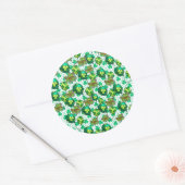 Lucky Shamrock Balloon St. Patrick’s Day Design 🍀 ラウンドシール (封筒)