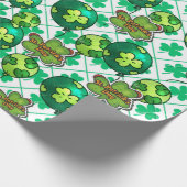Lucky Shamrock Balloon St. Patrick’s Day Design 🍀 ラッピングペーパー (角)