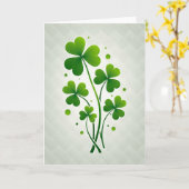 Lucky Shamrock Bouquet Green Card カード (黄色い花)