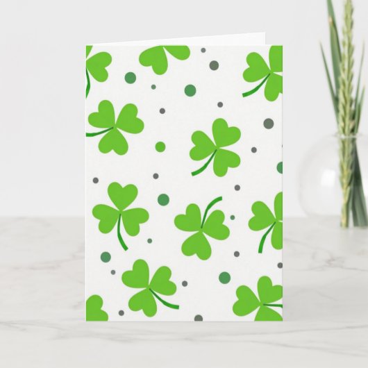 Lucky Shamrock Pattern Great Card カード (正面)