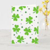 Lucky Shamrock Pattern Great Card カード (黄色い花)