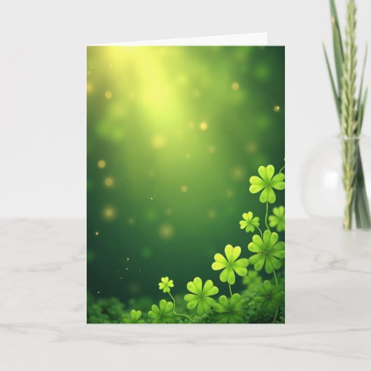 Lucky Shamrock Springtime Card カード (正面)