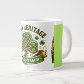 Lucky Shamrock St. Patrick’s Day Design ジャンボコーヒーマグカップ (正面右)