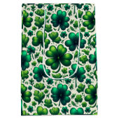 Lucky Shamrock St. Patrick’s Day Gift Bag ミディアムペーパーバッグ (裏面)