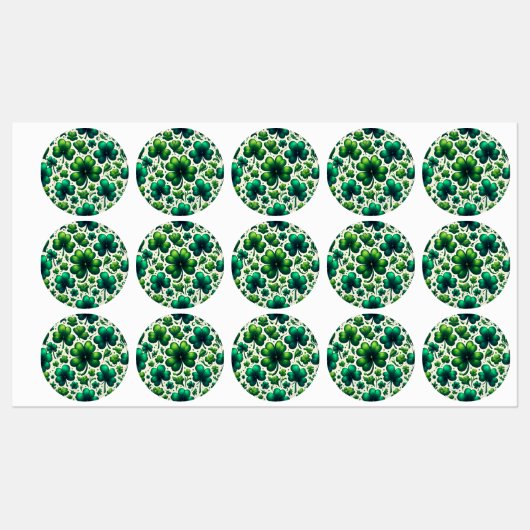 Lucky Shamrock St. Patrick’s Day Gift Labels ラベル (シート)