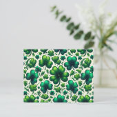 Lucky Shamrock St. Patrick’s Day Holiday Postcard シーズンポストカード (スタンド正面)