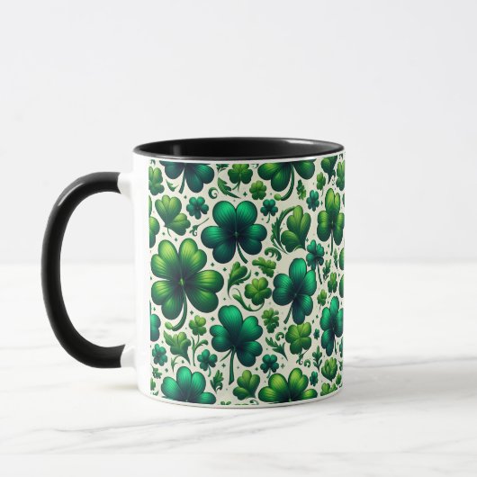 Lucky Shamrock St. Patrick’s Day Mug マグカップ (左)