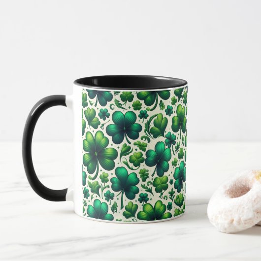Lucky Shamrock St. Patrick’s Day Mug マグカップ (ドーナツ)