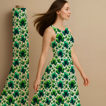 Lucky Shamrock St. Patrick’s Day Pattern Fabric