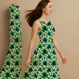 Lucky Shamrock St. Patrick’s Day Pattern Fabric ファブリック