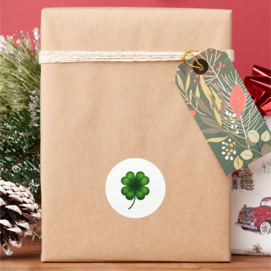 Lucky Shamrock St. Patrick’s Day Sticker ラウンドシール (クリスマス)