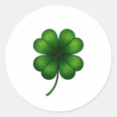 Lucky Shamrock St. Patrick’s Day Sticker ラウンドシール (正面)