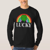 Lucky Shamrock St Patrick's Day Saint Paddy's Rain Tシャツ (正面)
