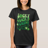 Lucky Shamrock St Patrick's Day Saint Paddy's Rain Tシャツ (正面)