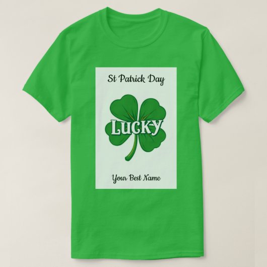 Lucky Shamrock Vintage Tシャツ (デザイン正面)