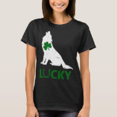 Lucky Shamrock Wolf  St Patrick s Day  Men Women Tシャツ (正面)