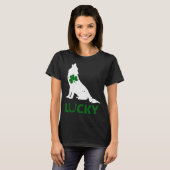 Lucky Shamrock Wolf  St Patrick s Day  Men Women Tシャツ (正面フル)