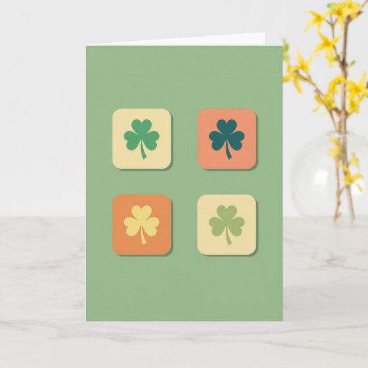 Lucky Shamrocks Art Card カード (黄色い花)
