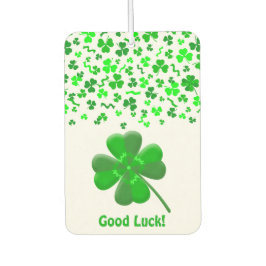 Lucky Shamrocks Confetti Pattern Personalized カーエアーフレッシュナー