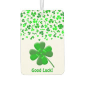 Lucky Shamrocks Confetti Pattern Personalized カーエアーフレッシュナー (裏面)