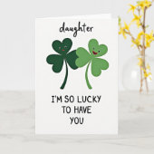 Lucky Shamrocks Daughter Card カード (黄色い花)