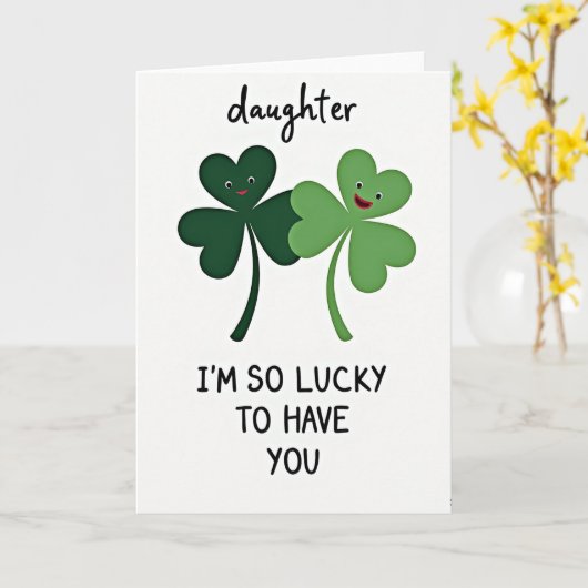 Lucky Shamrocks Daughter Card カード (黄色い花)
