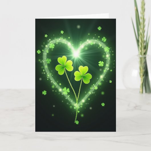 Lucky Shamrocks Glowing Card カード (正面)
