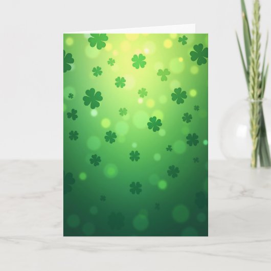 Lucky Shamrocks Green Scene Card カード (正面)