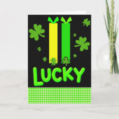 Lucky Shamrocks St Patricks Card カード (正面)