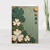 Lucky Shamrocks Vintage Style Card カード (正面)
