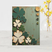 Lucky Shamrocks Vintage Style Card カード (黄色い花)