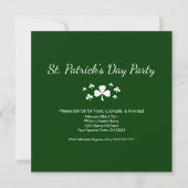 Lucky ShamrocksSt. Patrick's Day Party Green 招待状 (正面)