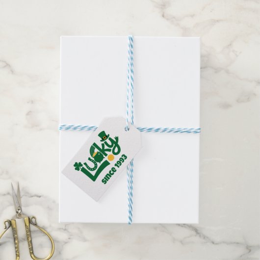 Lucky since Year ギフトタグ (より糸つき)