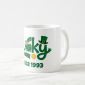 Lucky since Year コーヒーマグカップ (正面右)